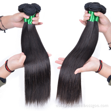 Wholesale straight 100% raw virgin human hair extension vendors raw virgin cuticle aligned Peruvian hair bundles human hair